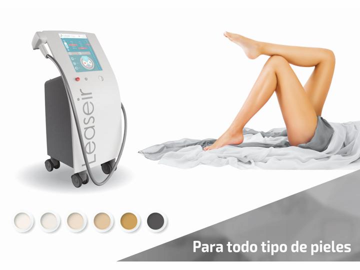 Láser de diodo Leaseir — apto para todo tipo de pieles, fototipos I a VI